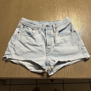 Levis 501 Light Blue Denim Women's Shorts